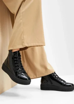 Schnürboots Damen High Heels|Komfortschuhe