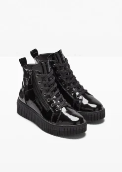 Schnürboots Damen High Heels|Komfortschuhe