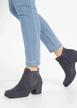 Outlet Stiefelette in bequemer Weite Damen High Heels|Komfortschuhe