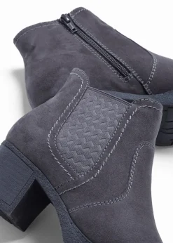 Outlet Stiefelette in bequemer Weite Damen High Heels|Komfortschuhe