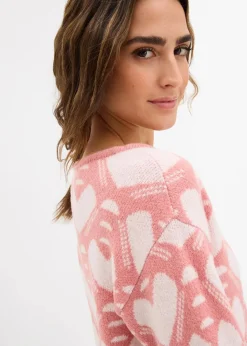 Outlet Jaquard Feinstrickpullover Damen Bekleidung·Umstandsmode|Strickmode