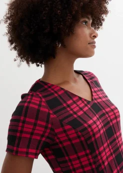 Damen bonprix Kleider|Bekleidung·Pullover & Strickjacken|Jaquardkleid mit dekorativen Nieten
