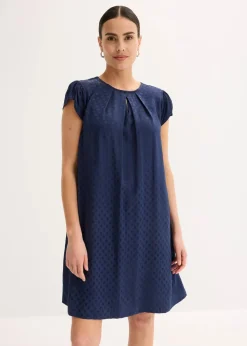 Outlet Jaquard-Kleid mit eingelegten falten Damen Bekleidung·Pullover & Strickjacken|Kleider