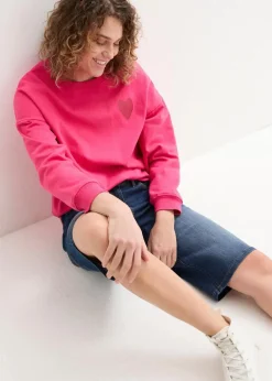 Damen bonprix Bekleidung·Outdoorbekleidung|Bekleidung·Shirts & Tops|Jeans Bermuda High Waist, Bequembund