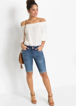 Clearance Jeans Bermuda Mid Waist Damen Bekleidung·Outdoorbekleidung|Bekleidung·Shirts & Tops