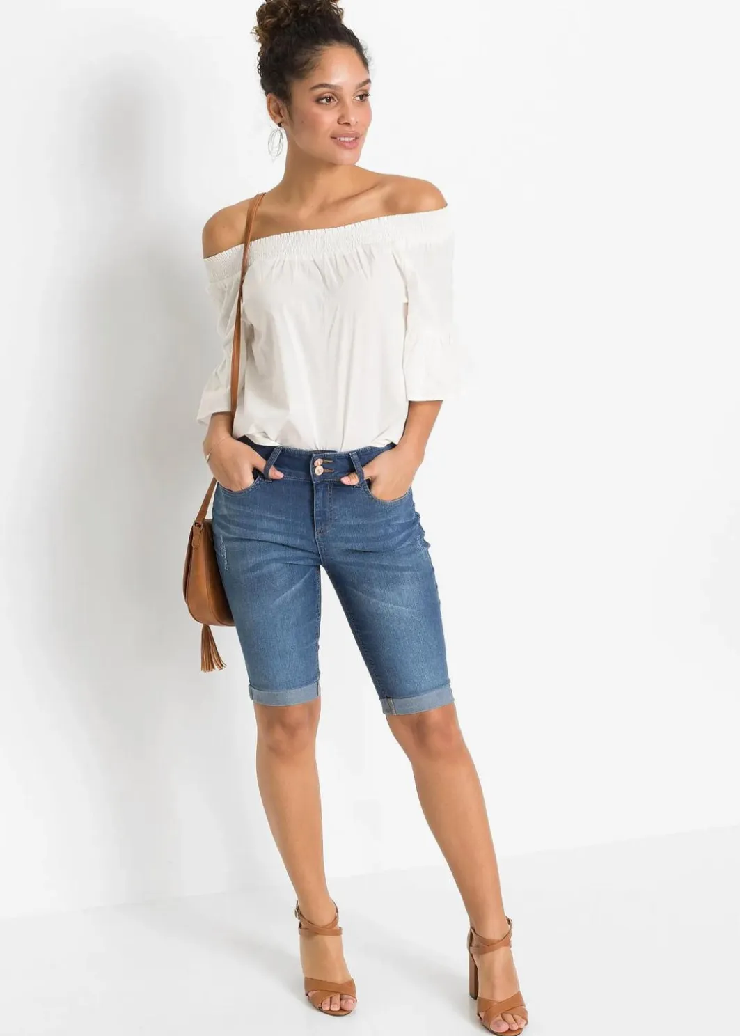 Clearance Jeans Bermuda Mid Waist Damen Bekleidung·Outdoorbekleidung|Bekleidung·Shirts & Tops