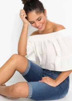 Clearance Jeans Bermuda Mid Waist Damen Bekleidung·Outdoorbekleidung|Bekleidung·Shirts & Tops