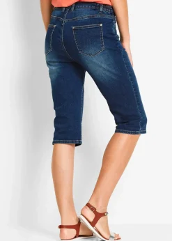 Damen bonprix Bekleidung·Outdoorbekleidung|Bekleidung·Shirts & Tops|Jeans Bermuda Mid Waist, Bequembund