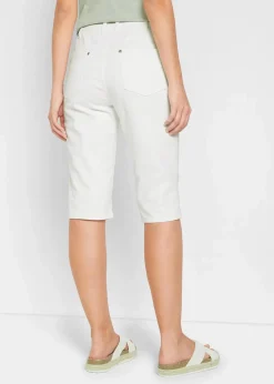 Jeans Bermuda Mid Waist mit gekrempeltem Saum Damen Jeans|Shorts