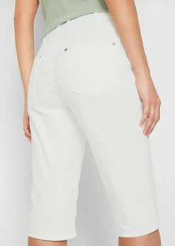 Jeans Bermuda Mid Waist mit gekrempeltem Saum Damen Jeans|Shorts