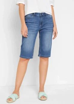 Clearance Jeans Bermuda Mid Waist, Stretch Damen Bekleidung·Shirts & Tops|Jeans