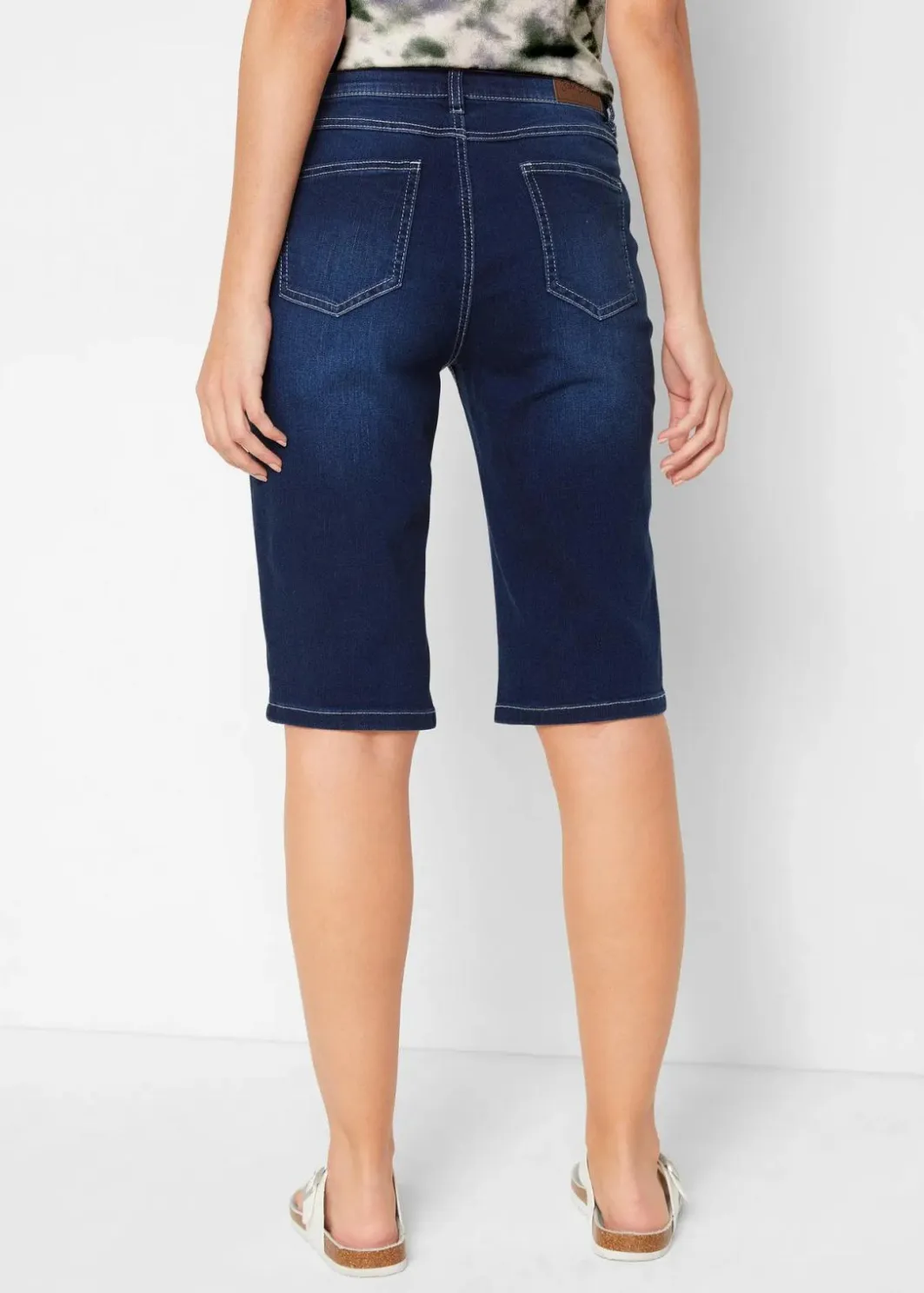 Best Jeans Bermuda Mid Waist, Stretch Damen Jeans|Bekleidung·Shirts & Tops