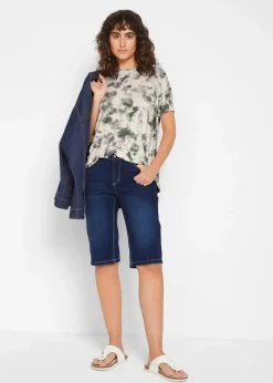 Best Jeans Bermuda Mid Waist, Stretch Damen Jeans|Bekleidung·Shirts & Tops