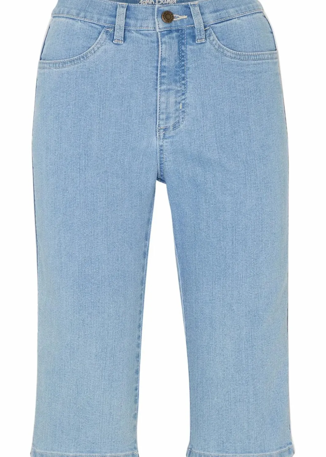 Damen bonprix Jeans|Shorts|Jeans Bermuda Slim Fit High Waist