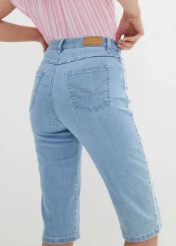 Damen bonprix Jeans|Shorts|Jeans Bermuda Slim Fit High Waist