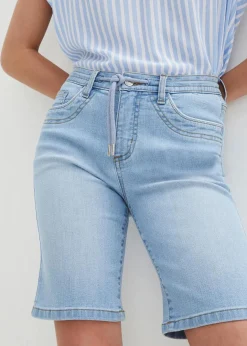 Online Jeans Bermuda Slim Fit Mid Waist Damen Jeans|Shorts