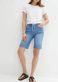Damen bonprix Bekleidung·Outdoorbekleidung|Bekleidung·Shirts & Tops|Jeans Bermuda Slim Fit Mid Waist