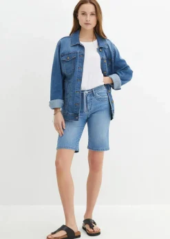 Damen bonprix Bekleidung·Outdoorbekleidung|Bekleidung·Shirts & Tops|Jeans Bermuda Slim Fit Mid Waist