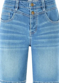 Damen bonprix Bekleidung·Outdoorbekleidung|Bekleidung·Shirts & Tops|Jeans Bermuda Slim Fit Mid Waist