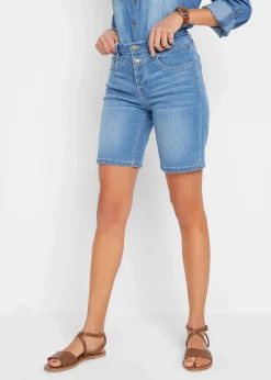 Damen bonprix Bekleidung·Outdoorbekleidung|Bekleidung·Shirts & Tops|Jeans Bermuda Slim Fit Mid Waist
