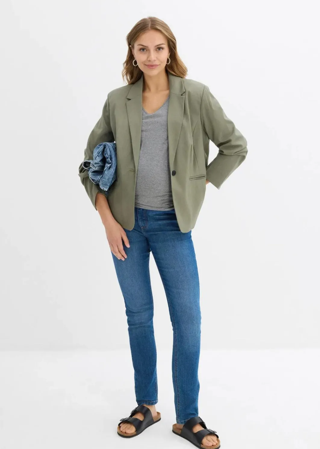 New Jeans für die Schwangerschaft und danach, Slim Fit Damen Bekleidung·Blazer|Nachhaltigere Materialien