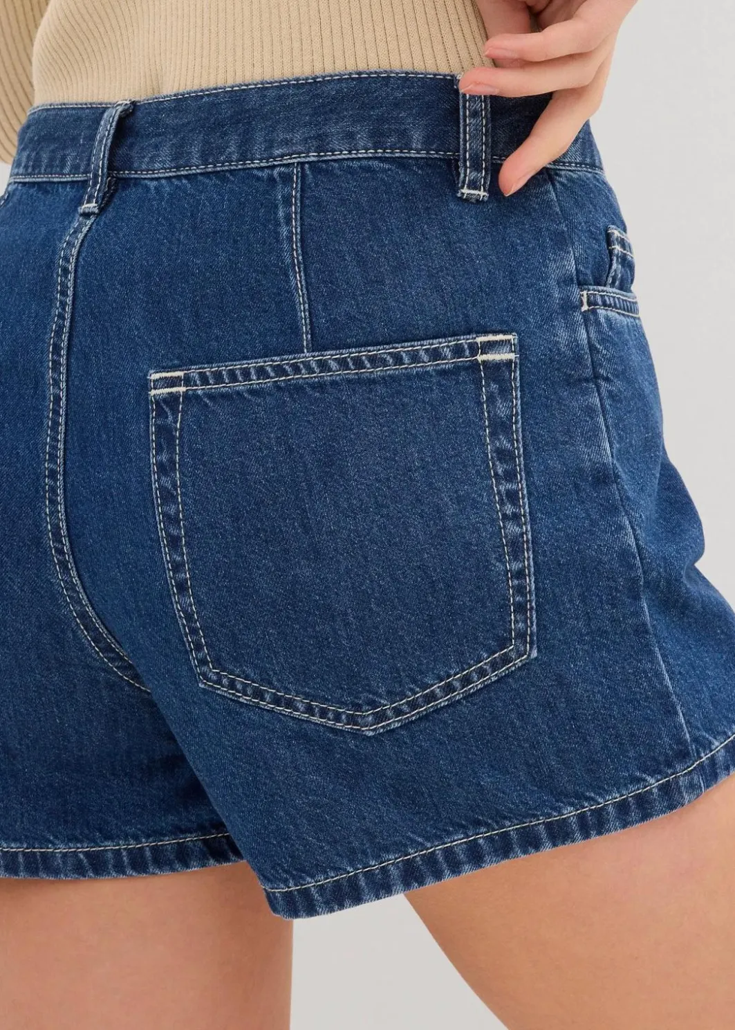 Damen bonprix Bekleidung·Outdoorbekleidung|Bekleidung·Shirts & Tops|Jeans Hosenrock, Mid Waist