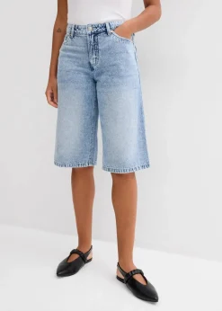 Damen bonprix Jeans|Shorts|Jeans-Bermuda Mid Waist, Low Stretch