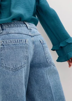 Damen bonprix Bekleidung·Outdoorbekleidung|Bekleidung·Shirts & Tops|Jeans-Bermuda Mid Waist, Low Stretch