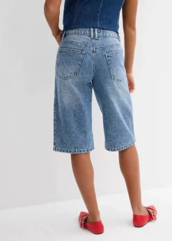 Damen bonprix Bekleidung·Outdoorbekleidung|Bekleidung·Shirts & Tops|Jeans-Bermuda Mid Waist, Low Stretch