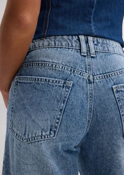 Damen bonprix Bekleidung·Outdoorbekleidung|Bekleidung·Shirts & Tops|Jeans-Bermuda Mid Waist, Low Stretch