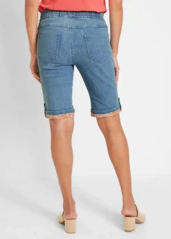 Discount Jeans-Bermuda mit farbigem Aufschlag Damen Bekleidung·Outdoorbekleidung|Shorts