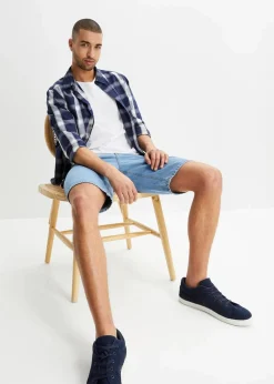 Hot Jeans-Bermuda mit Komfortbund, Classic Fit Herren Jeans|Shorts