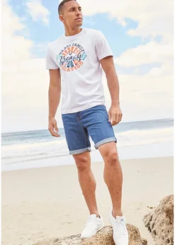 Hot Jeans-Bermuda mit Komfortbund, Classic Fit Herren Jeans|Shorts