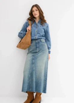 Outlet Jeansbluse aus reiner Baumwolle Damen Bekleidung·Jacken & Mäntel|Blusen & Tuniken