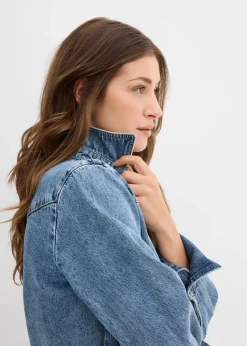 Outlet Jeansbluse aus reiner Baumwolle Damen Bekleidung·Jacken & Mäntel|Blusen & Tuniken
