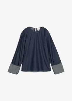 Clearance Jeansbluse mit weitem Arm Damen Bekleidung·Jacken & Mäntel|Blusen & Tuniken