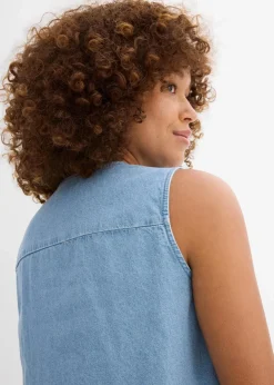 Jeans-Blusentop Damen Blusen & Tuniken|Shirts & Tops