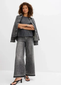 Outlet Jeans-Blusentop aus Bio-Baumwolle Damen Blusen & Tuniken|Shirts & Tops