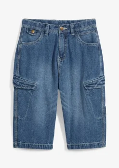Online Jeans-Cargobermuda mit verstellbarem Bund, Loose Fit Kinder Jungen 9-16 Jahre·Shorts|Jungen 9-16 Jahre·Jeans