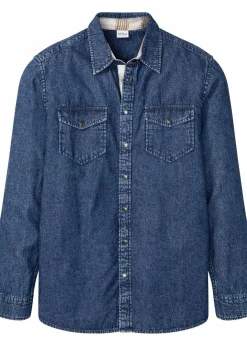 Herren bonprix Hemden|Große Größen|Jeanshemd aus reiner Baumwolle