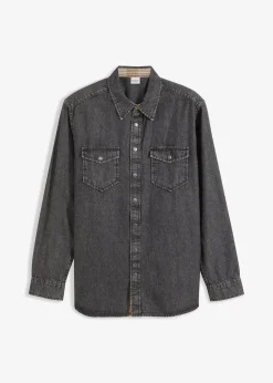 Clearance Jeanshemd aus reiner Baumwolle Herren Hemden|Große Größen