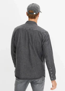 Clearance Jeanshemd aus reiner Baumwolle Herren Hemden|Große Größen