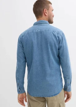 Herren bonprix Große Größen|Hemden|Jeanshemd aus reiner Baumwolle