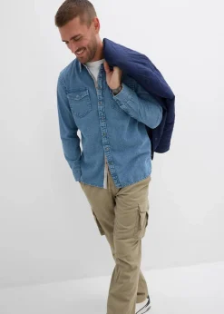 Herren bonprix Große Größen|Hemden|Jeanshemd aus reiner Baumwolle