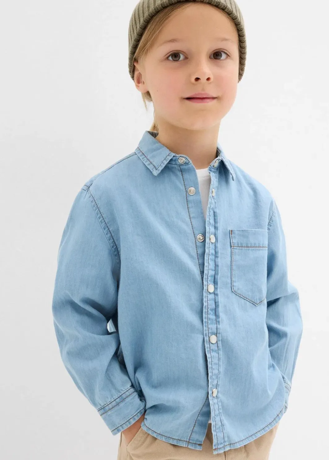 Kinder bonprix Jungen 2-8 Jahre·Anzüge & Hemden|Jeanshemd aus reiner Bio-Baumwolle