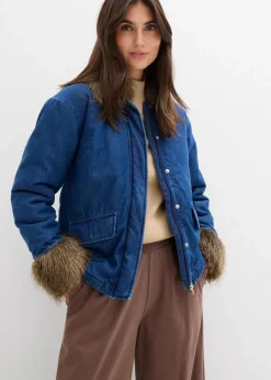 Damen bonprix Bekleidung·Hosen|Jacken & Mäntel|Jeansjacke, leicht wattiert