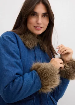 Damen bonprix Bekleidung·Hosen|Jacken & Mäntel|Jeansjacke, leicht wattiert
