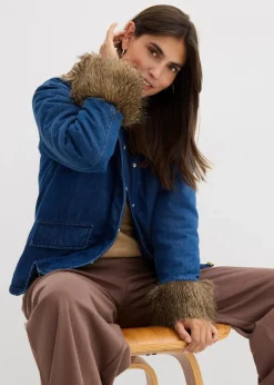 Damen bonprix Bekleidung·Hosen|Jacken & Mäntel|Jeansjacke, leicht wattiert