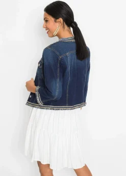Online Jeansjacke mit Fransen Damen Bekleidung·Hosen|Jacken & Mäntel