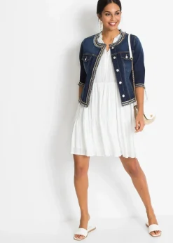 Online Jeansjacke mit Fransen Damen Bekleidung·Hosen|Jacken & Mäntel